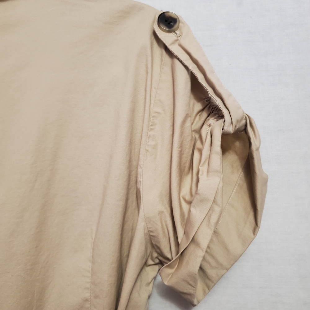 Millennium Chic Beige Button-Front Midi Dress, Si… - image 6